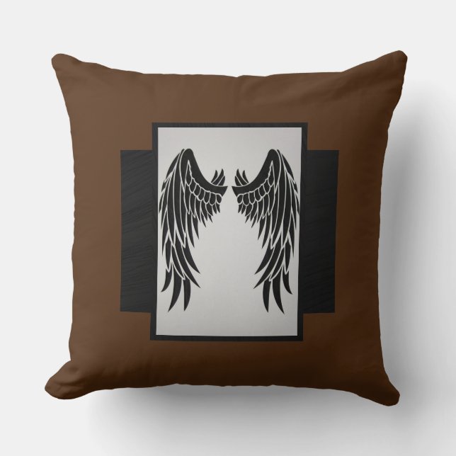 Angel's ,Wing of Destiny Designer Throw Kissen (Vorderseite)