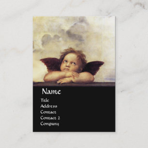 ANGELS Winged Cherubs, schwarz Visitenkarte