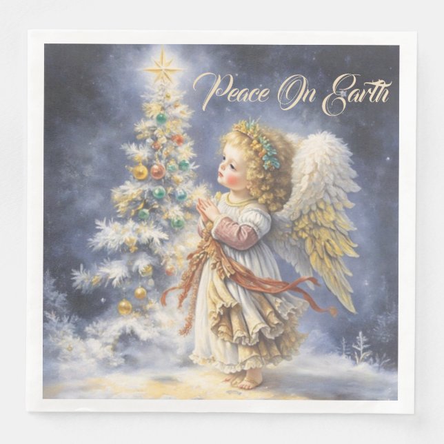 Angel's Wish on Christmas Eve Serviette (Vorderseite)