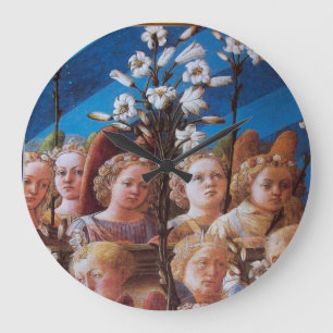 ANGELS WITH WHITE LILIES GROßE WANDUHR