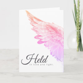 Angels With You Pink Angel Wing – Held Love Light Karte