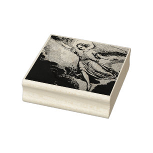 ANGELS Wood Art Briefmarke Gummistempel