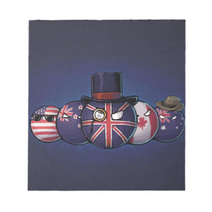 Angelsachse Countryballs Notizblock