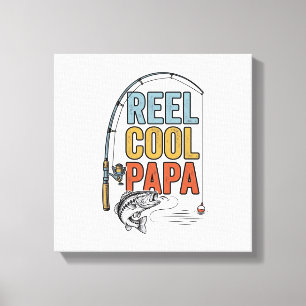 Angelsächsisches Papa-Angeln-Shirt Design_1 Leinwanddruck