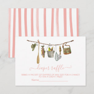Angelschnur Windel Tombola Mädchen Karte