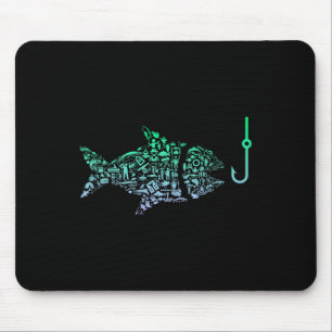 Angelsymbol für Angler Angelhaken Jungen Angeln Mousepad