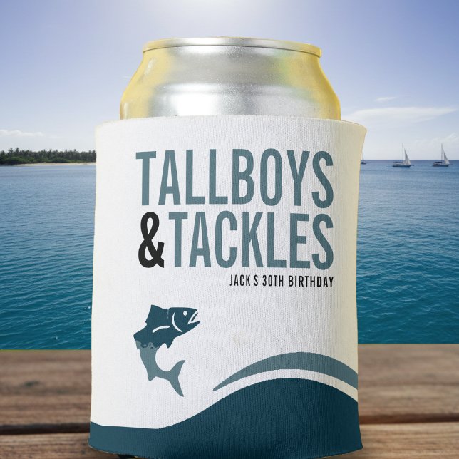 Angeltörn Tallboys & Tackles Geburtstagsfeier Dosenkühler (Fishing Trip Tallboys & Tackles Birthday Party Can Cooler
)
