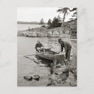 Angeltour in Whitefish Bay, 1906 Postkarte