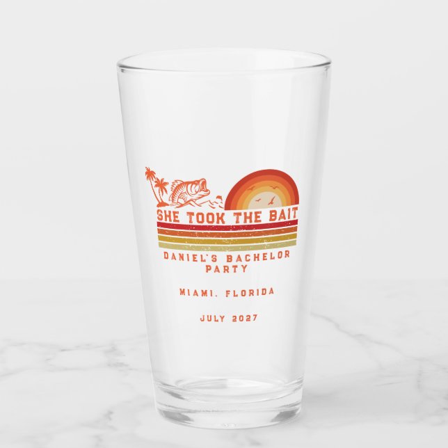 Angeltrip am Wochenende Junggesellenabschied  Glas (Vorderseite)