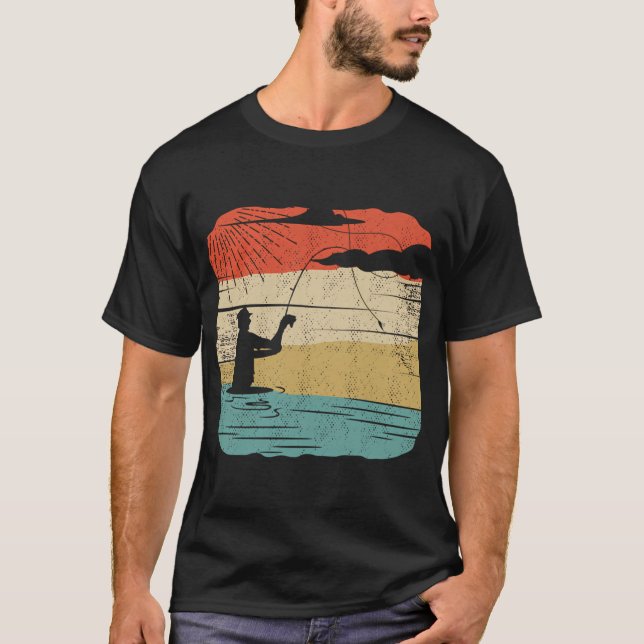 Angelturnier-Schild und -Abzeichen T-Shirt (Vorderseite)