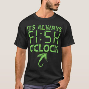 Angeluhren Fischer Angelzitate Fisch T-Shirt
