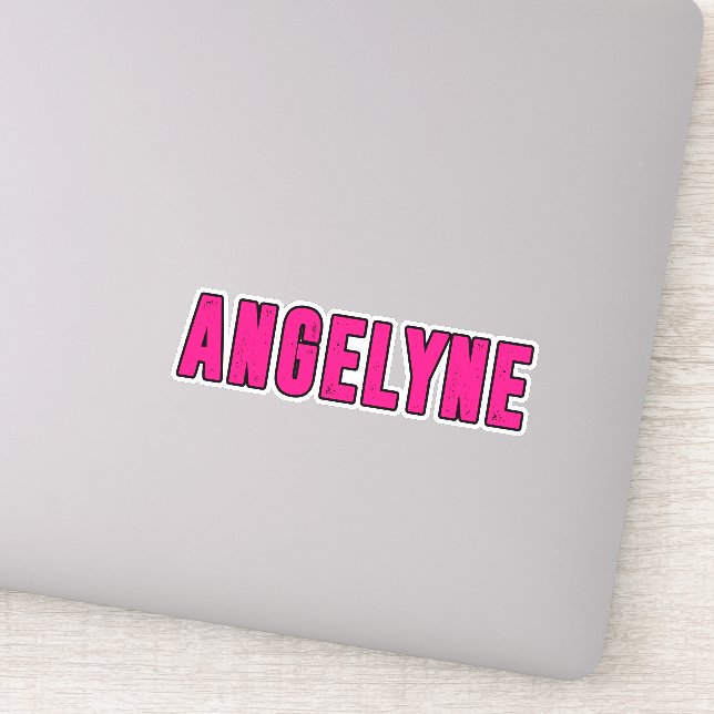 Angelyne Name Aufkleber (Detail)