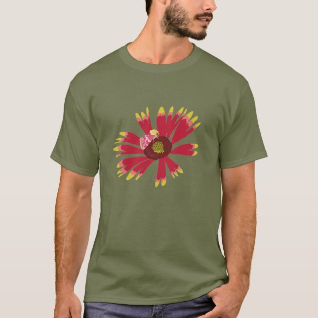 Angemalt Schinia auf Indianerblanket T-Shirt (Vorderseite)