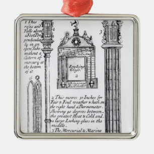 Angemerkte Illustration von Pendent, diagonal Ornament Aus Metall