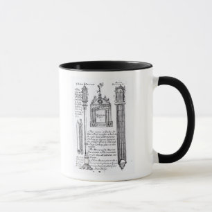 Angemerkte Illustration von Pendent, diagonal Tasse