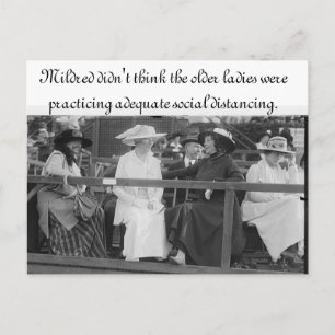 Angemessene Postkarte für die soziale Trennung