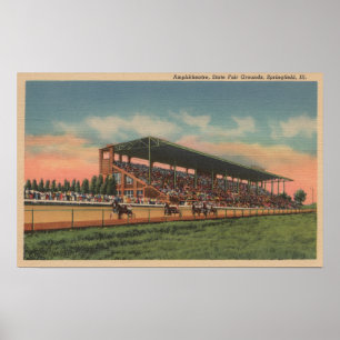Angemessenes Boden-Pferd Springfields, IL - Staat Poster