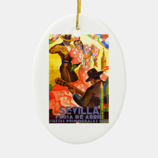 Angemessenes Plakat 1949 Spaniens Sevilla April Keramik Ornament