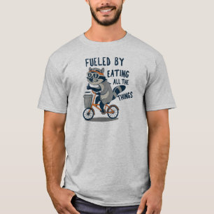 Angenährt durch Essen aller Dinge Racoon-Cycling T-Shirt