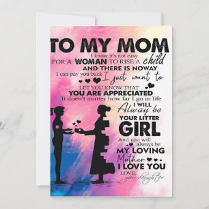 Angenehmer Brief an die Mama Liebliches Geschenk Feiertagskarte