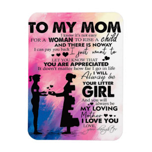 Angenehmer Brief an die Mama Liebliches Geschenk Magnet