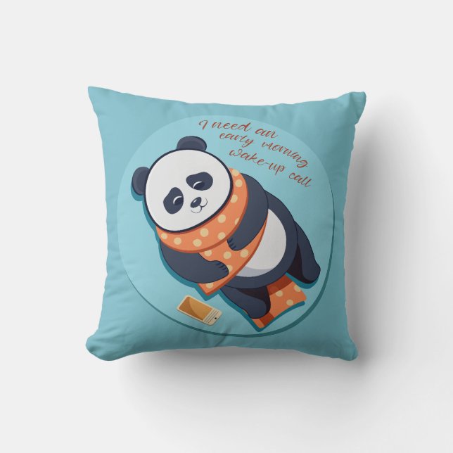 Angenehmer Panda-Notruf Kissen (Vorderseite)