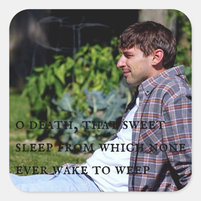 angenehmer Schlaf Quadratischer Aufkleber (Vorderseite)