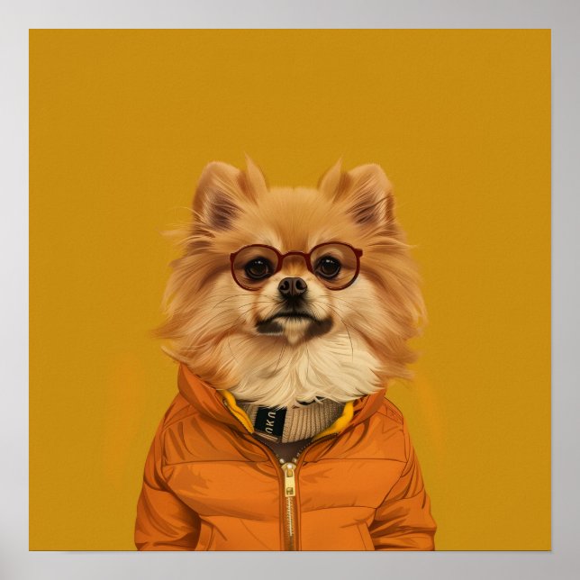 Angenehmer Spitz drucken Poster (Vorne)