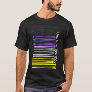 Angenommen, kein nichtbinärer Flag Barcode Enby Ge T-Shirt