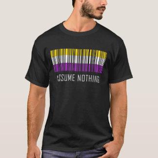 Angenommen, kein nichtbinärer Flag-Strichcode-Enby T-Shirt