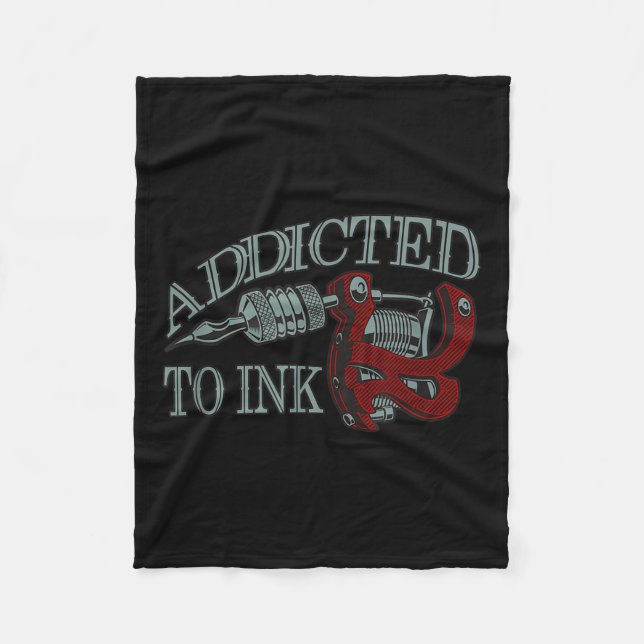 Angenommen, sich zu dunklen Tattoo-Künstler Inking Fleecedecke (Vorderseite)