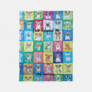 Angenommene Hund-Fleece-Decke 76 cm x 102 cm Fleecedecke