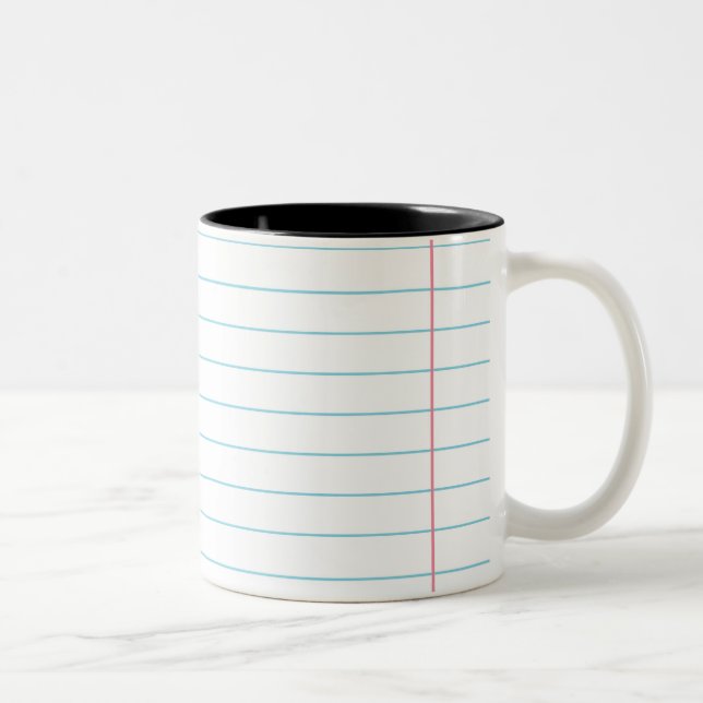 ANGEORDNETE LINES PAPIERTasse Zweifarbige Tasse (Rechts)