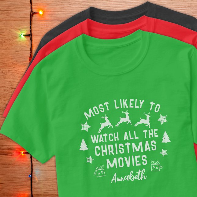 Angepasst am ehesten Weihnachtsfilme T-Shirt (Von Creator hochgeladen)