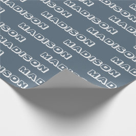 Angepasst mit Name, Text, Geburtstagsgeschenk grau Geschenkpapier