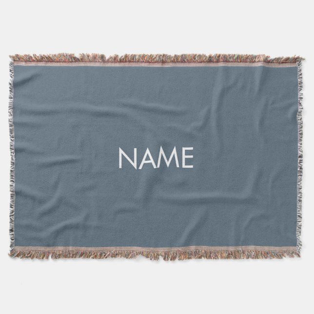 Angepasst mit Namen, minimalistisch grau / blau Decke (Vorderseite)