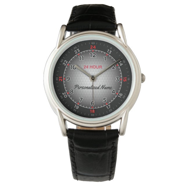 Angepasste 24-Stunden-Uhr Armbanduhr (Vorderseite)