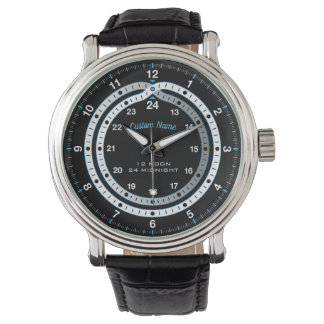 Angepasste 24-Stunden-Uhr Armbanduhr