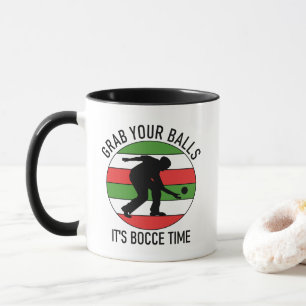 Angepasste 2-seitige (Name) Bocce Ball Tasse ITALI