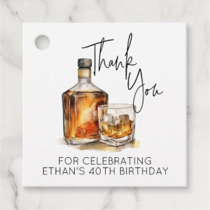 Angepasste 40. Geburtstag Vorzugstriche Whiskey/Bo Geschenkanhänger