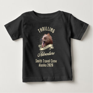 Angepasste Bärenfamilien-Reise-Crew-Abenteuer Baby T-shirt