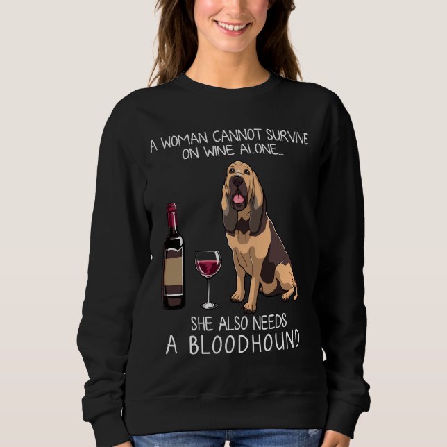 Angepasste Bluthunde und Weinhunde Sweatshirt (Vorderseite)