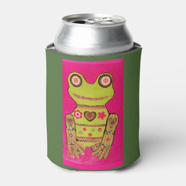 Angepasste Dose kühlt mit Hoppy Frog Dosenkühler (Kanne Vorderseite)