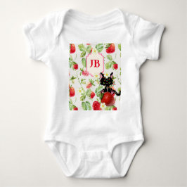 Angepasste Erdbeere Mit Monogramm Baby Strampler