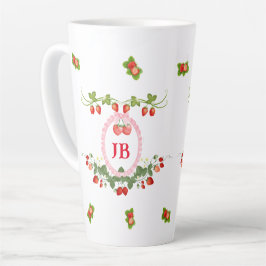 Angepasste Erdbeere Mit Monogramm Milchtasse