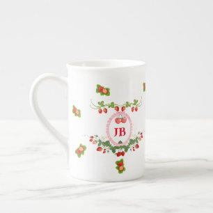 Angepasste Erdbeere Mit Monogramm Prozellantasse