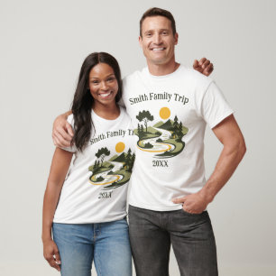 Angepasste Familienwiedervereinigung Roadtrip Berg T-Shirt