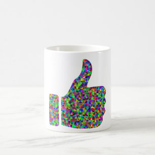 Angepasste farbenfrohe Prismenstürme Kaffeetasse