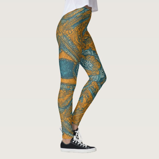 Angepasste, gedruckte Yoga Pants Trenddesigns für  Leggings (Rechts)