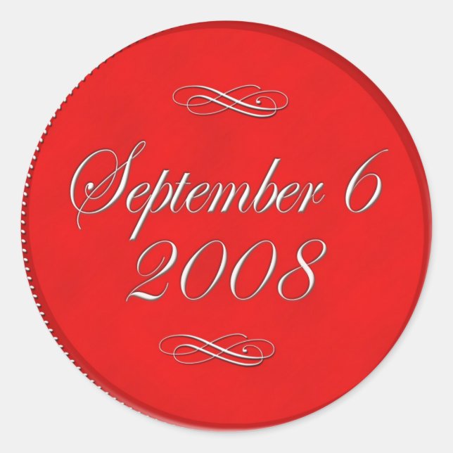 Angepasste Hochzeitsticker für Geschenktaschen Runder Aufkleber (Vorderseite)